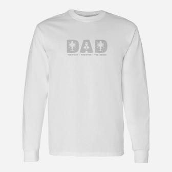 Helicopter Pilot Dad Shirt Fathers Day Long Sleeve T-Shirt - Seseable