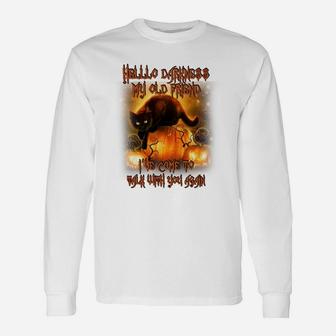 Hello Darkness My Old Friend Ive Come To Talk With You Again Long Sleeve T-Shirt - Seseable