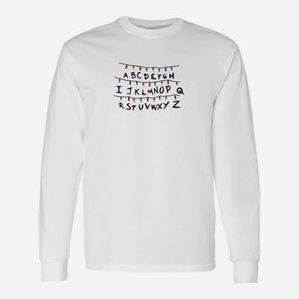 Herren Langarmshirts mit Ouija-Brett Design, Alphabet Motiv Tee - Seseable