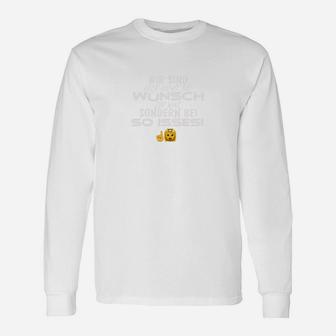 Herren Langarmshirts mit Spruch & Emoji, Lustiges Design - Weiß - Seseable