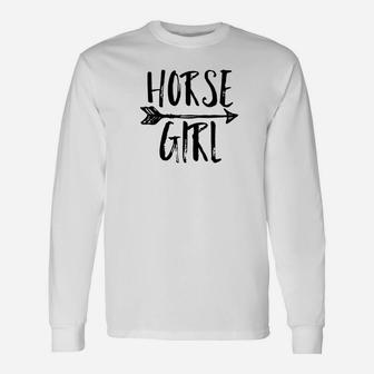 Horse Girl I Love Horses Riding Farm Jumping Vintage Long Sleeve T-Shirt - Seseable