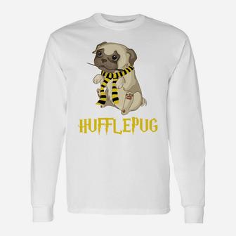 Hufflepug Pug Dog Lover Long Sleeve T-Shirt - Seseable