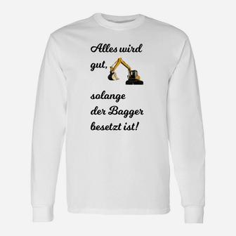 Humorvolles Bagger-Langarmshirts für Erwachsene, Bagger Besetzt Motiv - Seseable