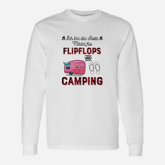 Ich bin die coole Tante Camping & Flipflops Langarmshirts für Sommer - Seseable