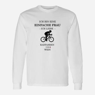 Ich Bin Ein Einfacher Frau Radfahren Langarmshirts - Seseable
