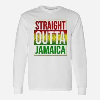 Jamaica Straight Outta Jamaica Rasta Long Sleeve T-Shirt - Seseable