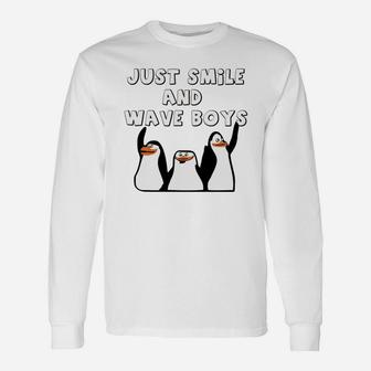 Just Smile And Wave Boys, Smile And Wave Long Sleeve T-Shirt - Seseable