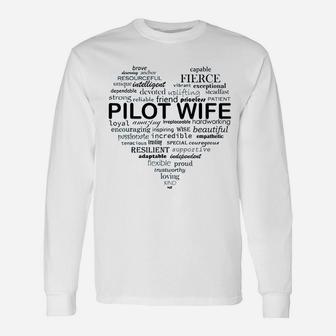 Just Winging It What A Pilot Wife Is Made Of Aviation Long Sleeve T-Shirt - Seseable