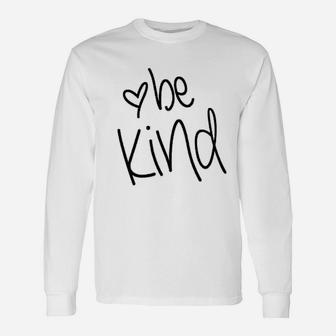 Be Kind Women Cute Graphic Blessed Inspirational Teacher Fall Long Sleeve T-Shirt - Seseable