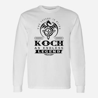 Koch The Legend Is Alive Koch An Endless Legend Colorblack Long Sleeve T-Shirt - Seseable