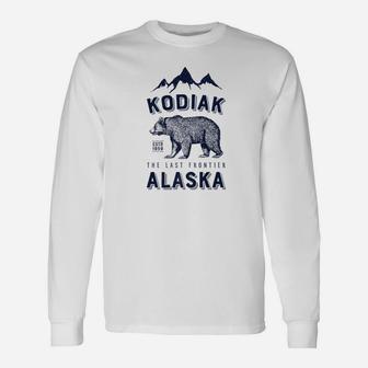 Kodiak Alaska Bear The Last Frontier Bears Vintage Long Sleeve T-Shirt - Seseable