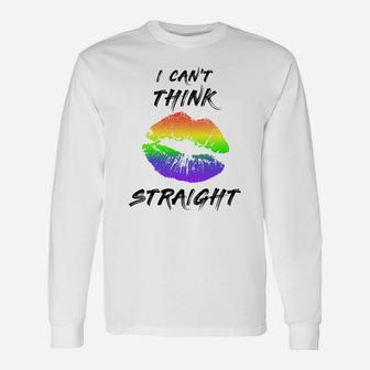 Lgbt Gay Pride I Can't Think Straight Long Sleeve T-Shirt - Seseable