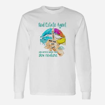Lips Real Estate Agent Knows More Than She Says And Notices More Than Long Sleeve T-Shirt - Seseable