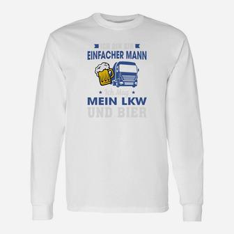 LKW-Fahrer Bier-Liebhaber Langarmshirts, Spruch für Männer - Seseable