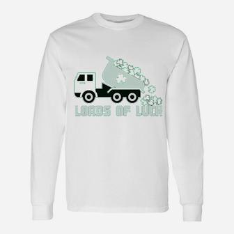 Loads Of Luck St Patricks Day Tractor Clover Long Sleeve T-Shirt - Seseable
