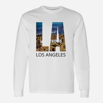 Los Angeles Ca La Hollywood California Vintage Long Sleeve T-Shirt - Seseable