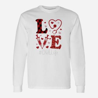 Love Nurse Valentine Cna, funny nursing gifts Long Sleeve T-Shirt - Seseable