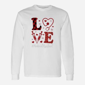 Love Nurse Valentine Medical Assistant Long Sleeve T-Shirt - Seseable