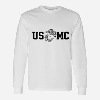 Lucky Ride Marine Corps Bull Dog Long Sleeve T-Shirt - Seseable