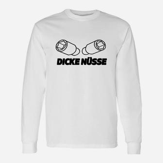 Lustiges Dicke Nüsse Langarmshirts, Schraubenmutter-Design, Herren Humor Tee - Seseable