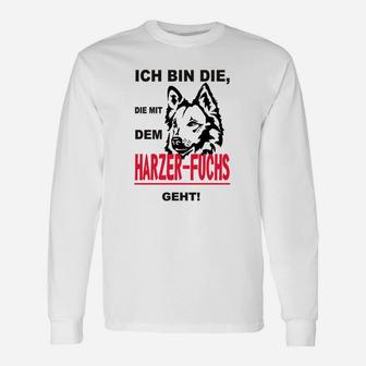 Lustiges Harzer-Fuchs Langarmshirts für Hundeliebhaber, Hunde-Design Tee - Seseable