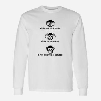 Lustiges Panda Langarmshirts Wenn ich dich sehe... dann könnt‘ ich kotzen - Seseable