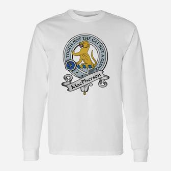 Macpherson Clan Badge Scottish Clan Badges Long Sleeve T-Shirt - Seseable