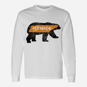 Mama Bear Tennessee Flag Momma Vintage Long Sleeve T-Shirt - Seseable