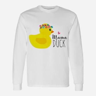Mama Duck Rubber Duck Long Sleeve T-Shirt - Seseable