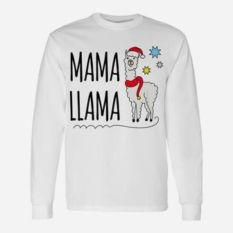 Mama Llama Christmas Matching Mom Long Sleeve T-Shirt | Seseable UK