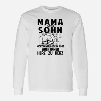 Mama und Sohn Herz zu Herz - Liebevolles Langarmshirts für Mütter - Seseable