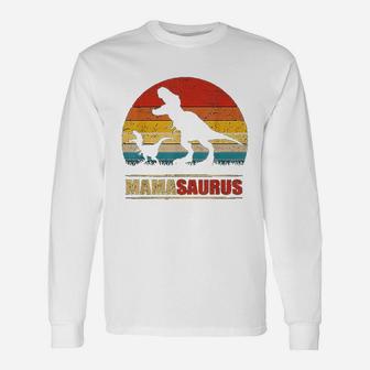 Mamasaurus Rex Dinosaur Mama Saurus Matching Long Sleeve T-Shirt - Seseable