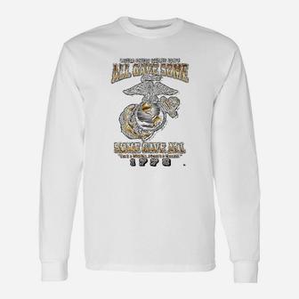 Marine Corps Sempri Fi Chrome Dog Marine Corps Long Sleeve T-Shirt - Seseable