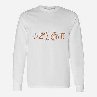 Math Teacher Pumpkin Pie Pi Long Sleeve T-Shirt - Seseable