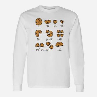 Math Teachers Chocolate Cookie Chocolate Chip Long Sleeve T-Shirt - Seseable