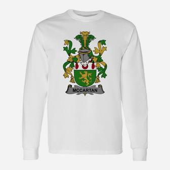 Mccartan Crest Irish Crests Ii Long Sleeve T-Shirt - Seseable