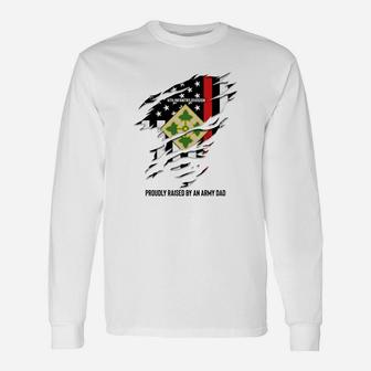 Meet My 4th Infantry Division Dad Jobs Long Sleeve T-Shirt - Seseable