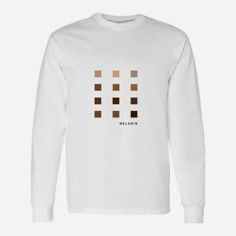 Melanin Farbpalette Herren Langarmshirts Weiß, Designershirt für Männer - Seseable