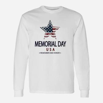Memorial Day Honor Veterans Long Sleeve T-Shirt | Seseable FR