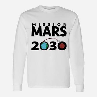 Mission 2030 Space Exploration Science Graphic Long Sleeve T-Shirt - Seseable