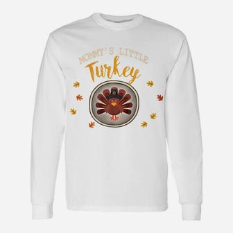Mommy Turkey Matching Cool Thanksgiving Long Sleeve T-Shirt - Seseable