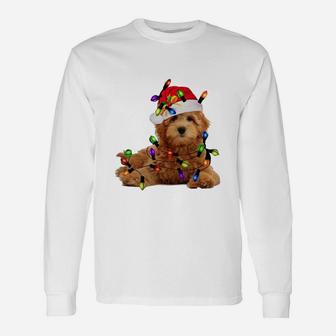 Official Goldendoodle Christmas Santa Dog Lover Shirt Long Sleeve T-Shirt - Seseable