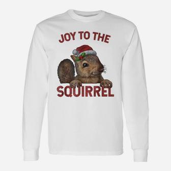 Official Joy To The Squirrel Christmas Squirrel Shirt Long Sleeve T-Shirt - Seseable