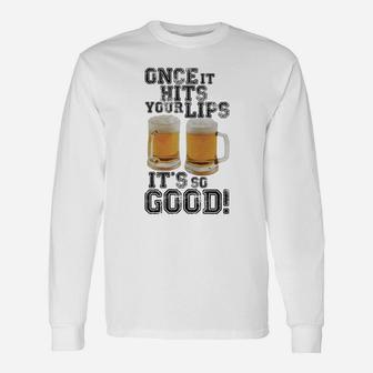 Once It Hits Your Lips, It's So Good old School Men's Premium T-shirt Long Sleeve T-Shirt - Seseable