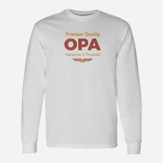 Opa Retro Rustic Grandpa Vintage Aviation Fathers Day Premium Long Sleeve T-Shirt - Seseable
