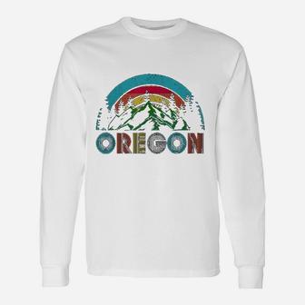 Oregon Mountains Outdoor Camping Hiking Long Sleeve T-Shirt - Seseable