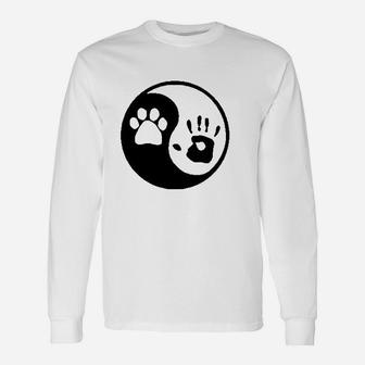 Os Gear Paw Hand Print Dog Animal Rescue Adopted Pet Lover Long Sleeve T-Shirt - Seseable