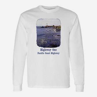 Pacific Coast Highway California Highway One Long Sleeve T-Shirt - Seseable