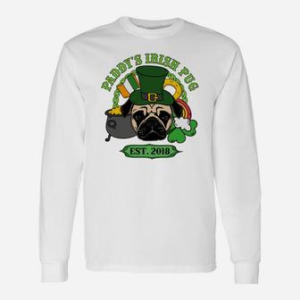 Paddys Irish Pug 2018 St Patricks Day Long Sleeve T-Shirt - Seseable