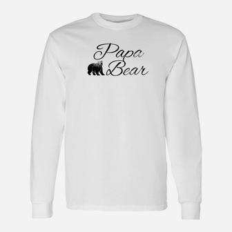 Papa Bear Fathers Day Brown Bear Premium Long Sleeve T-Shirt - Seseable